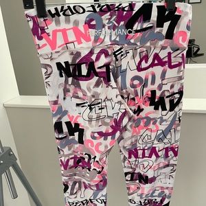 Calvin Klein performance Graffiti leggings in large